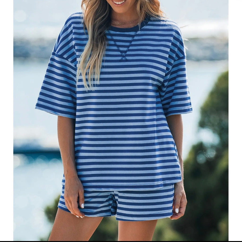 NAVY STRIPE SET
