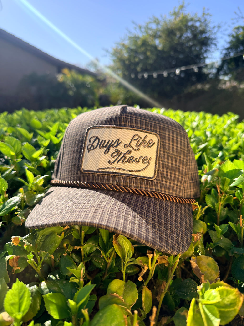 DAYS LIKE THESE PLAID PATCH HAT