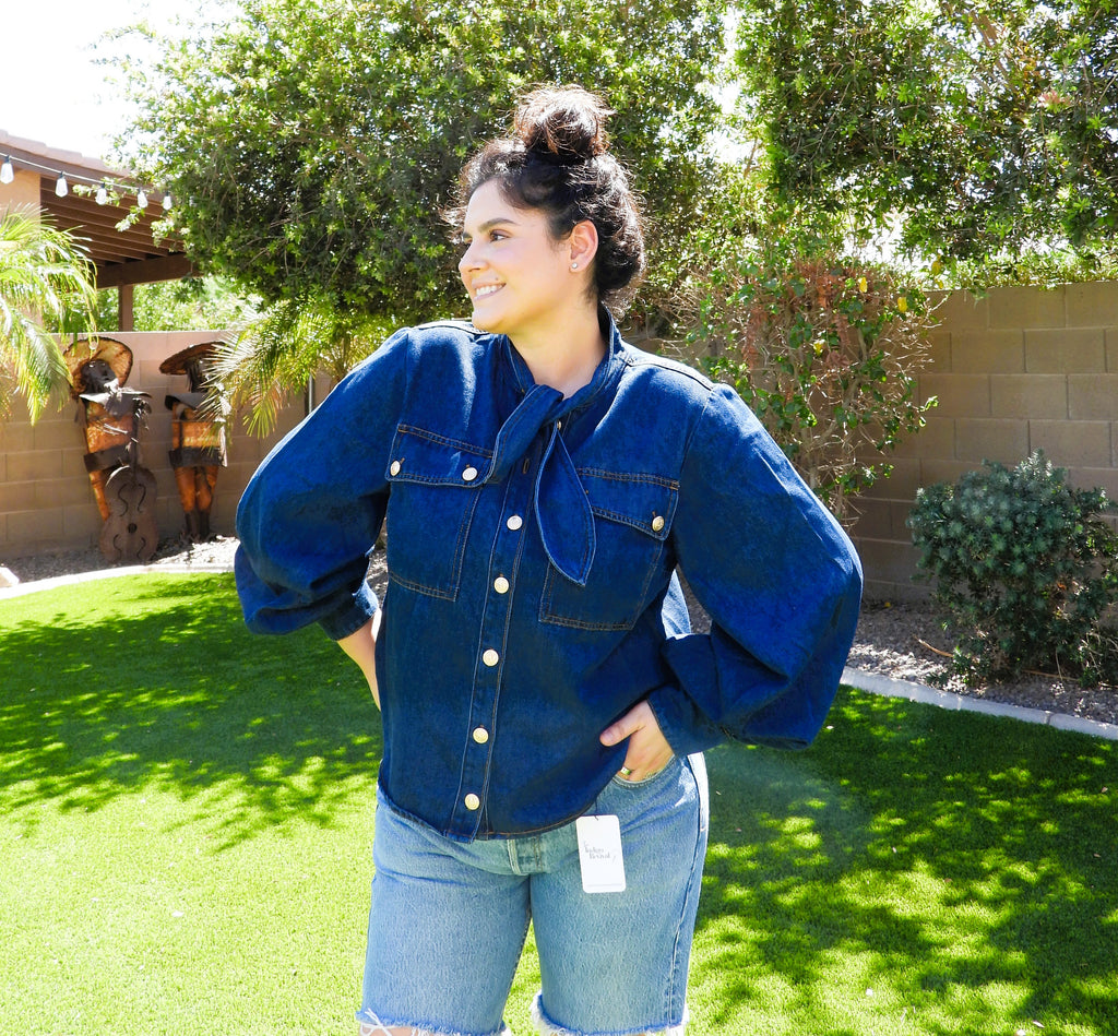 THE SUNDAY SOCIAL DENIM TOP