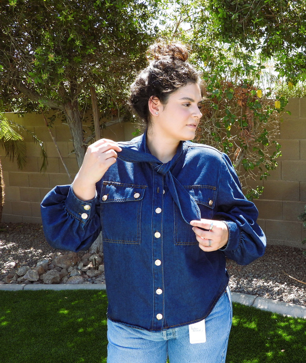 THE SUNDAY SOCIAL DENIM TOP