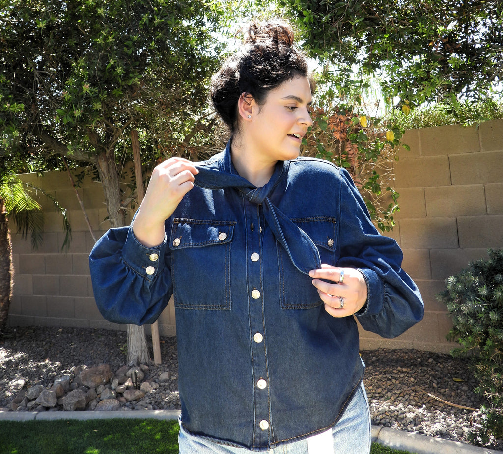 THE SUNDAY SOCIAL DENIM TOP