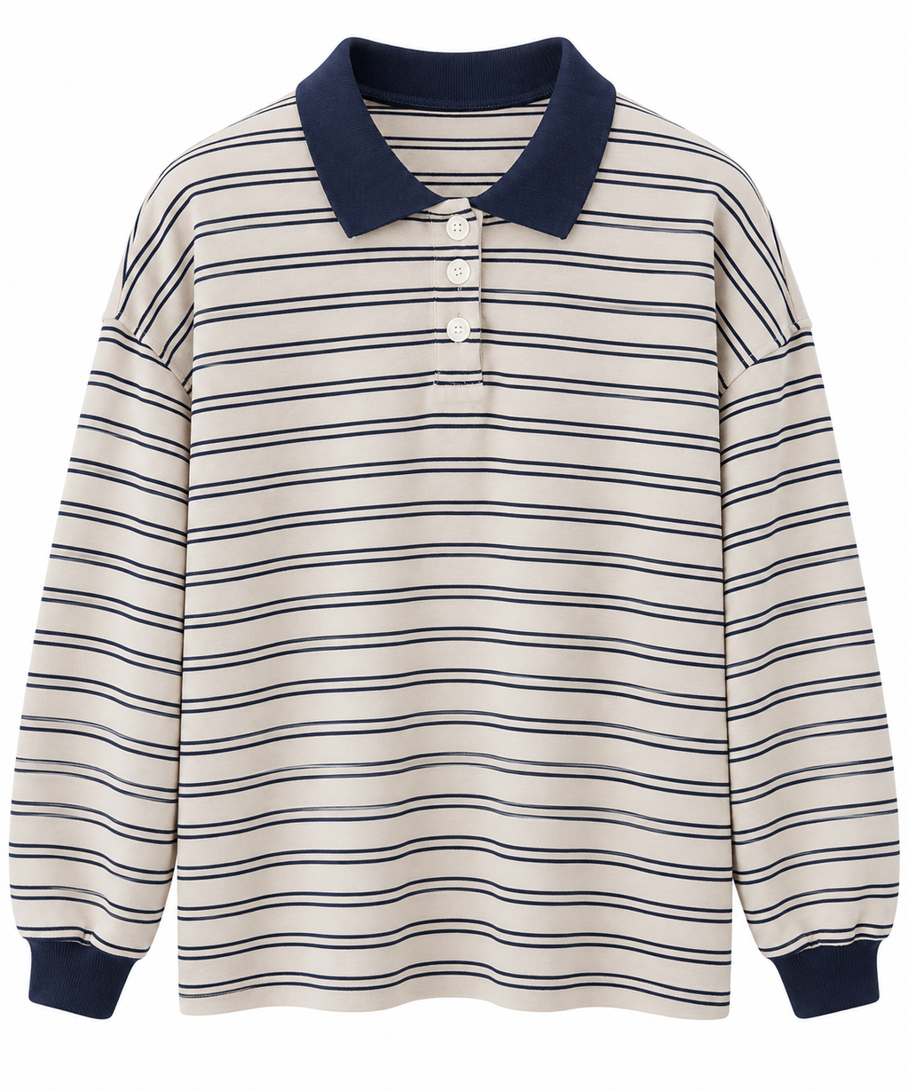 THE HARBOR STRIPE POLO