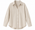 SOCIAL STRIPE BUTTON UP