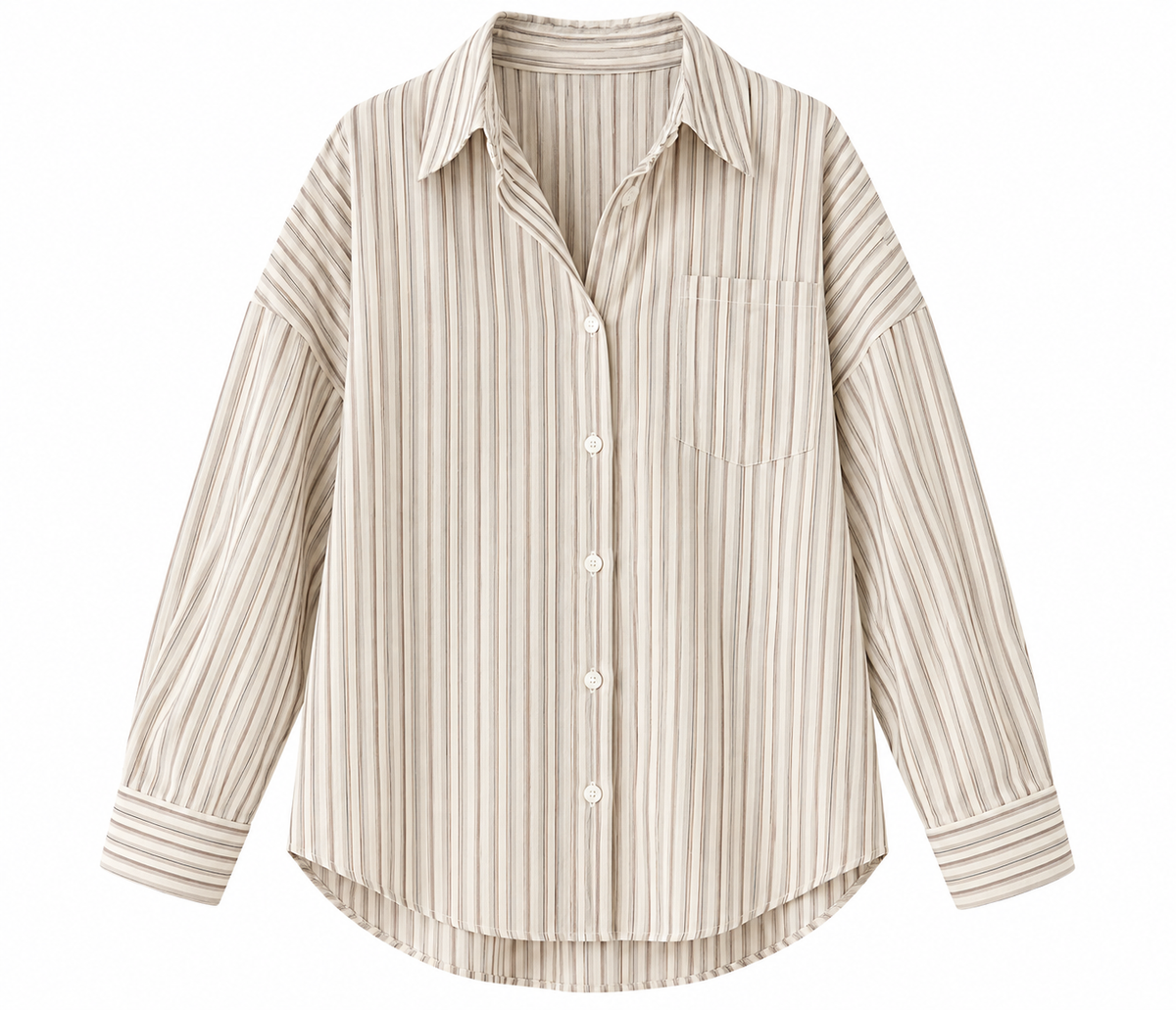 SOCIAL STRIPE BUTTON UP